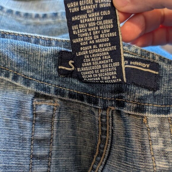 Squeeze Stephen Hardy Denim Maxi Skirt Size 11 Juniors 90s Y2K Grunge Vintage - Picture 14 of 14